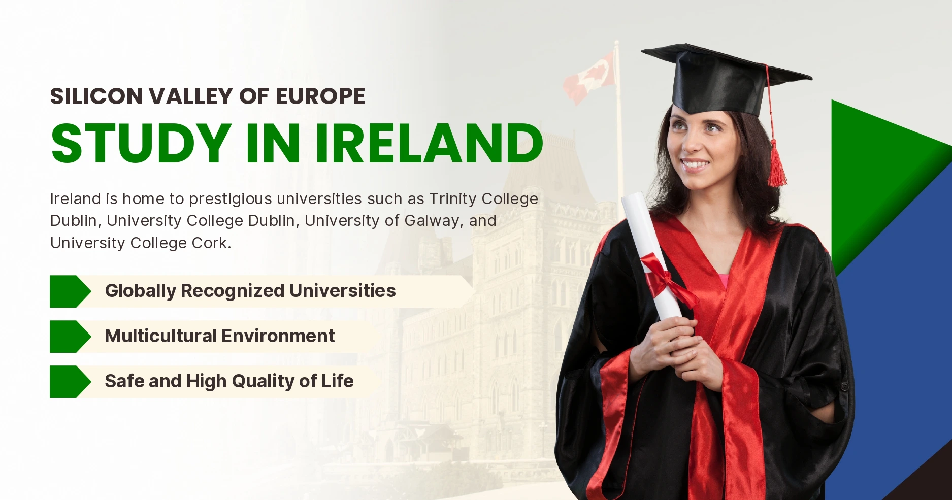 Study in Ireland: Top Universities, Courses & Scholarships