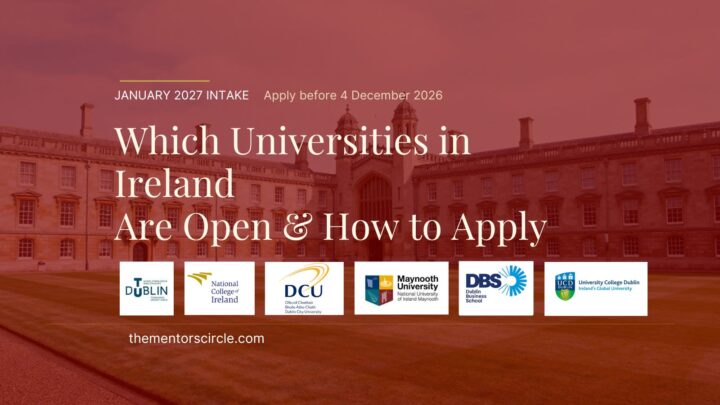 January 2027 Intake in Ireland: Which Universities Are Open & How to Apply Before 4 December 2026
